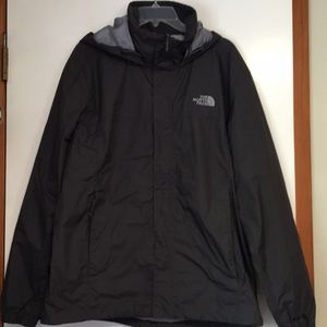 The North Face gray Men’s rain jacket Sz L